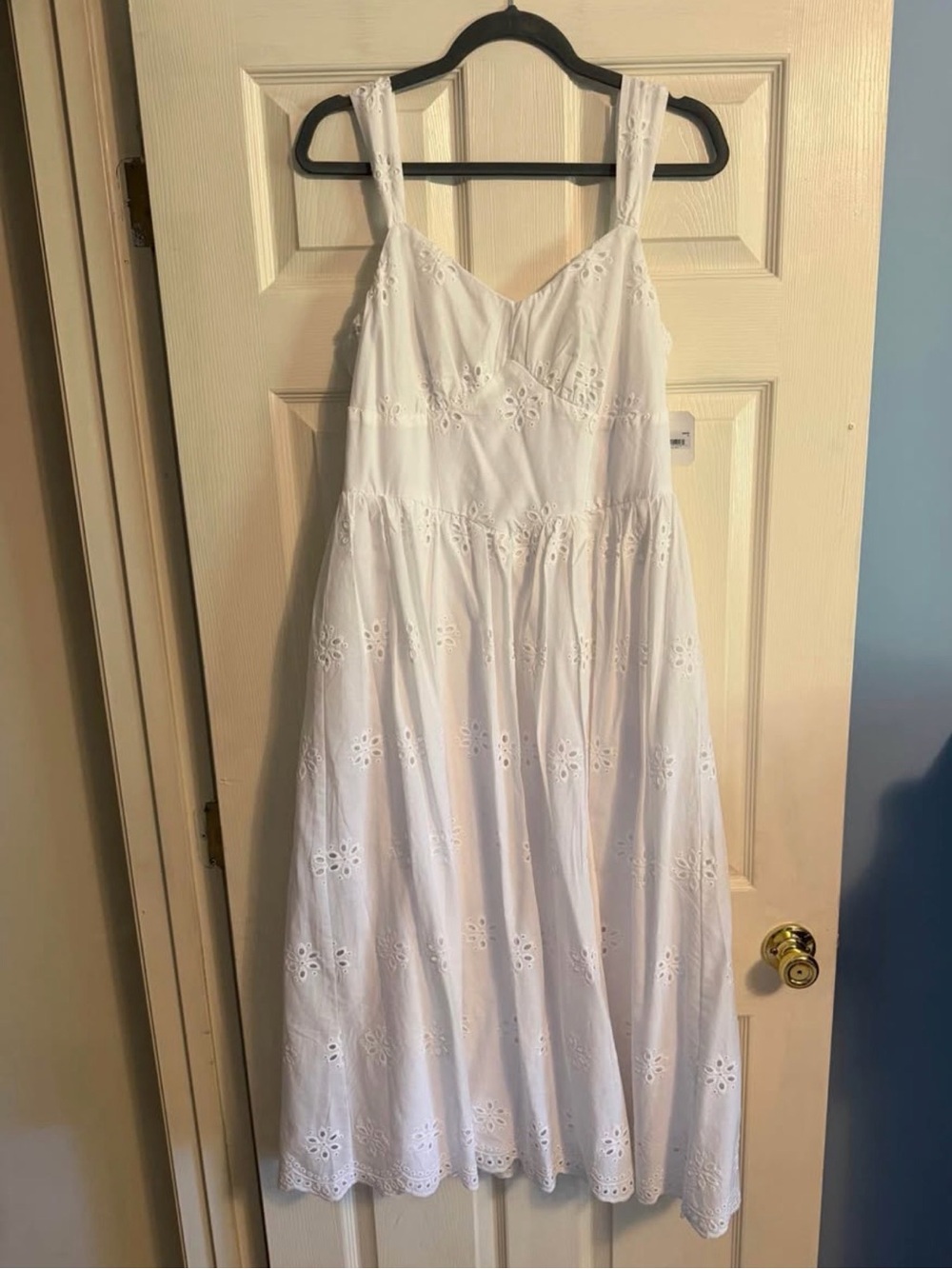 Eyelit Midi Dress